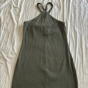 Old Navy forest Green Ribbed maxi Dress